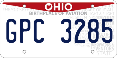 OH license plate GPC3285
