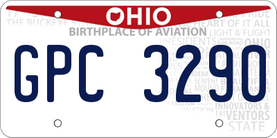 OH license plate GPC3290