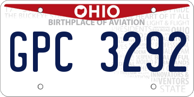 OH license plate GPC3292