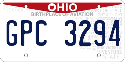 OH license plate GPC3294