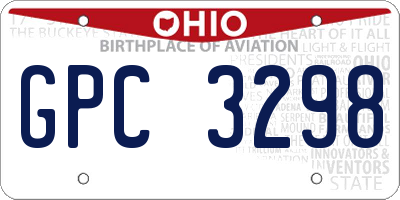 OH license plate GPC3298