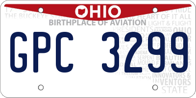 OH license plate GPC3299