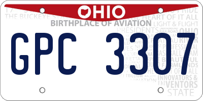 OH license plate GPC3307