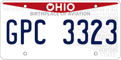 OH license plate GPC3323