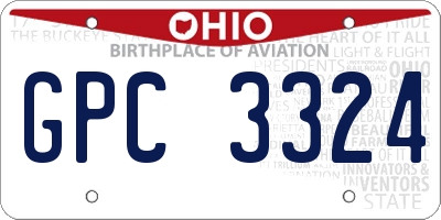 OH license plate GPC3324