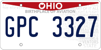 OH license plate GPC3327