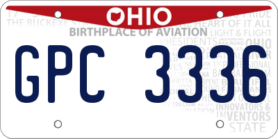OH license plate GPC3336