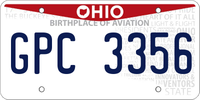 OH license plate GPC3356