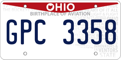 OH license plate GPC3358