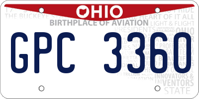 OH license plate GPC3360