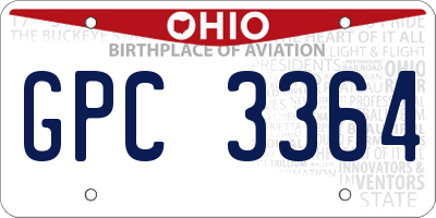 OH license plate GPC3364