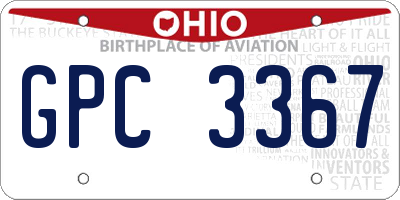 OH license plate GPC3367