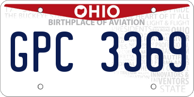 OH license plate GPC3369