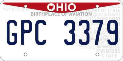 OH license plate GPC3379