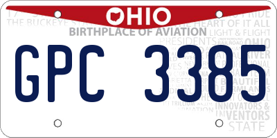 OH license plate GPC3385