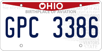OH license plate GPC3386