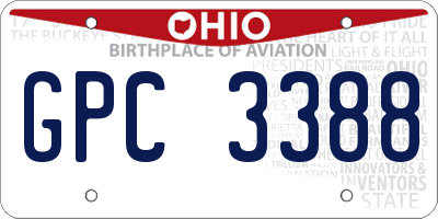 OH license plate GPC3388