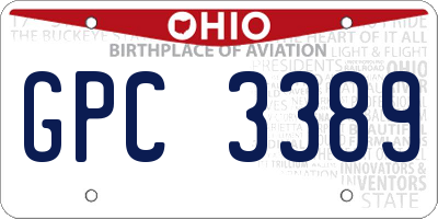 OH license plate GPC3389