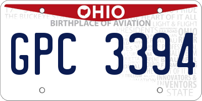 OH license plate GPC3394