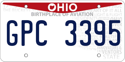 OH license plate GPC3395