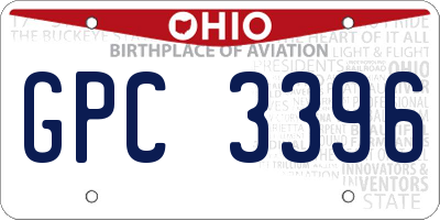 OH license plate GPC3396