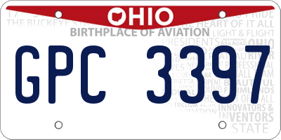 OH license plate GPC3397