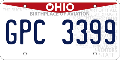 OH license plate GPC3399