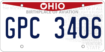 OH license plate GPC3406