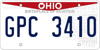 OH license plate GPC3410