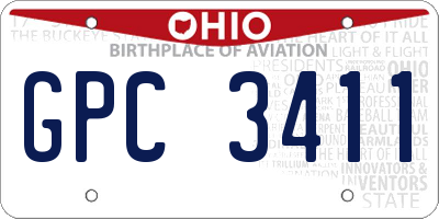 OH license plate GPC3411