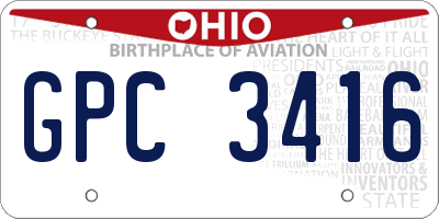 OH license plate GPC3416