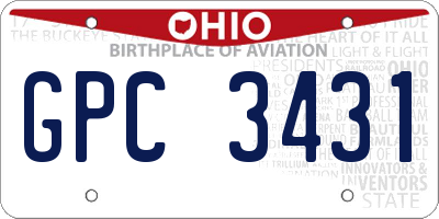 OH license plate GPC3431