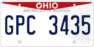 OH license plate GPC3435
