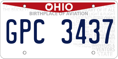 OH license plate GPC3437