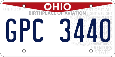 OH license plate GPC3440