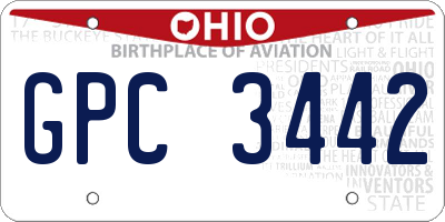 OH license plate GPC3442