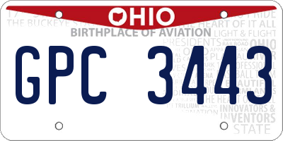 OH license plate GPC3443