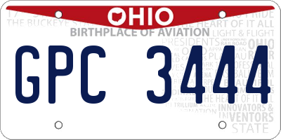 OH license plate GPC3444