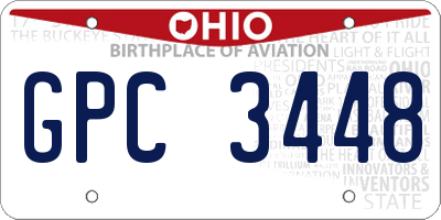 OH license plate GPC3448