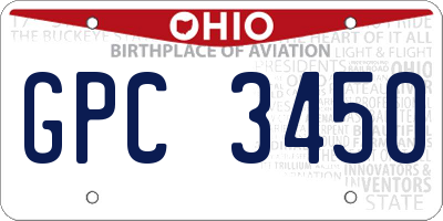 OH license plate GPC3450