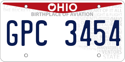OH license plate GPC3454