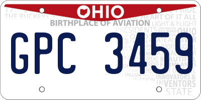 OH license plate GPC3459