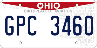 OH license plate GPC3460