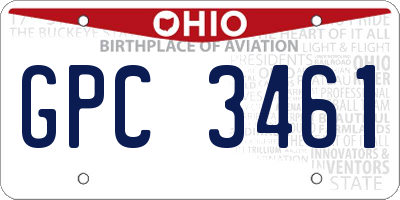 OH license plate GPC3461