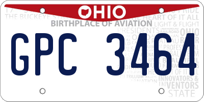 OH license plate GPC3464
