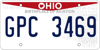 OH license plate GPC3469