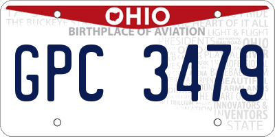 OH license plate GPC3479