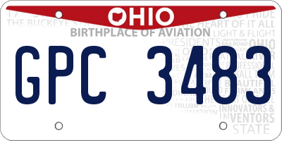 OH license plate GPC3483