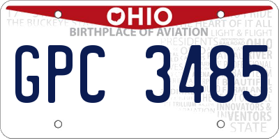 OH license plate GPC3485