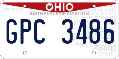 OH license plate GPC3486